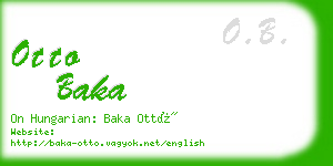 otto baka business card